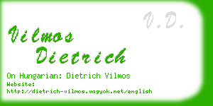 vilmos dietrich business card